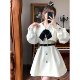 Q Lady Hepburn girl/wool cloak windbreaker coat women's early spring wear small white woolen coat 2024