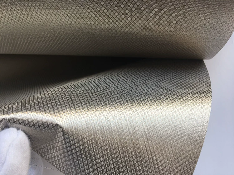 Vải dẫn bạc hình kim cương mới Vải dệt thoi dệt bằng sợi pha trộn chống bức xạ vải chống trộm