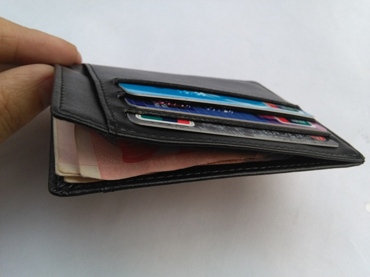 Sản phẩm mới xuất khẩu Thẻ da chống quét thẻ từ RFID thẻ ví hai lớp để ngăn chặn bộ thẻ nhận dạng tần số radio ví đựng thẻ gucci