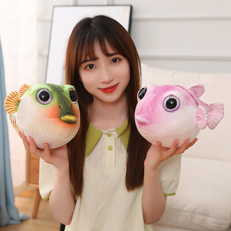 Simulated Pufferfish Plush Pillow, Cute and Super Ugly in a Healing Way, Plush Toy for Children, Stuffed Doll Gift for Girls