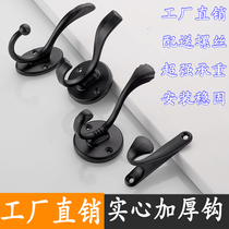 Wall wall hook aluminum alloy single hook shoe cabinet clothes hook single clothes wall hanging wall wardrobe punch coat hook