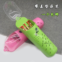 Plastic chopsticks tube hanging wall with lid insect-proof chopsticks cage chopsticks box chopsticks basket drain box chopsticks storage tube long wall-mounted