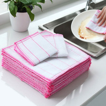 Thick and absorbed wash dishwash cloth without oil wash dishwash cotton gauze cleaning towels white