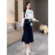 Funani's new Chinese button-down shirt and skirt two-piece set is popular this year with Chinese style suit skirt F2333339