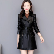 Henning genuine leather clothing woman in the middle aged ladys mother dress Sheep leather Outer cover Korean version Body Leather Windsuit