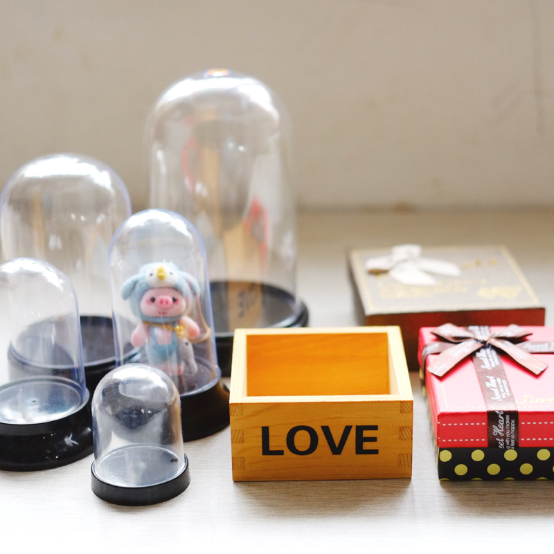 April hand made wool felt poke DIY hand accessories crochet doll Nine Palace grid gift box plexiglass cover