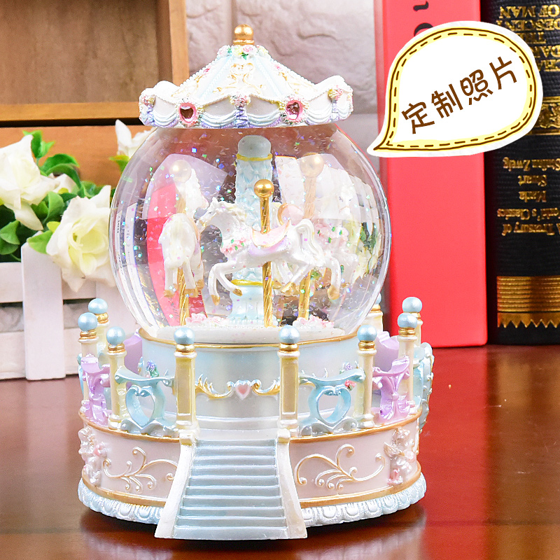 Carousel Crystal Ball Music Box Music Box Music Boxes Birthday Gifts Girls Children Little Girl Princess New Year Gifts