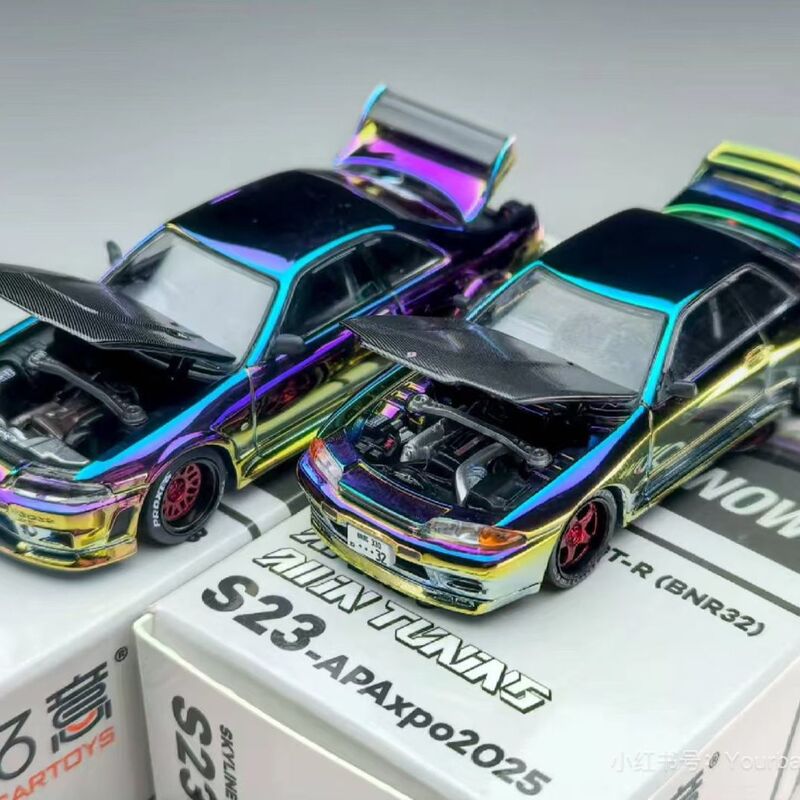 Tuoyi 1/64 Poprace Electroplated Gtr R32R33 2025 Foshan Exhibition Limited Edition Simulation Alloy Car Model Tuoyi 1/64 Poprace Electroplated Gtr R32R33 2025 Foshan Exhibition Limited Edition Simulation Alloy Car Model