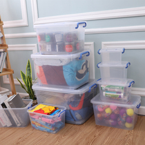 Household portable storage box clothing finishing box transparent plastic storage box toy quilt book car storage box