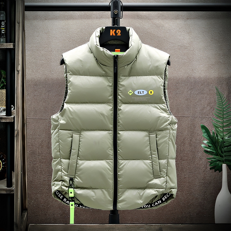 Men's down Jacket 2026 Autumn New White Duck down Warm Coat Youth Vest Stand Collar Slim Fit Vest Men's down Jacket 2026 Autumn New White Duck down Warm Coat Youth Vest Stand Collar Slim Fit Vest