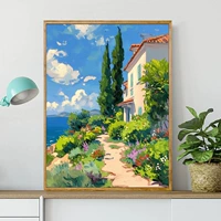 Дом на скале на море Ван Гога 9