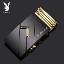 Playboy mens pi dai tou automatic buckle 3 5CM belt buckle clip yao dai tou snap metal Chuck