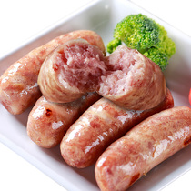 Taiwan meat sausage hot dog grilled sausage Volcanic Stone 600g frozen pure authentic sausage black pepper barbecue commercial whole box batch