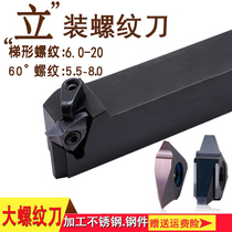  T-type threaded blade CNC lathe cutter head Large pitch trapezoidal cemented carbide knife grain wear-resistant machine clip forming knife 