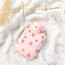 Plush cute water injection hot water bag application belly hot compress girl size baby mini warm water bag warm hand treasure