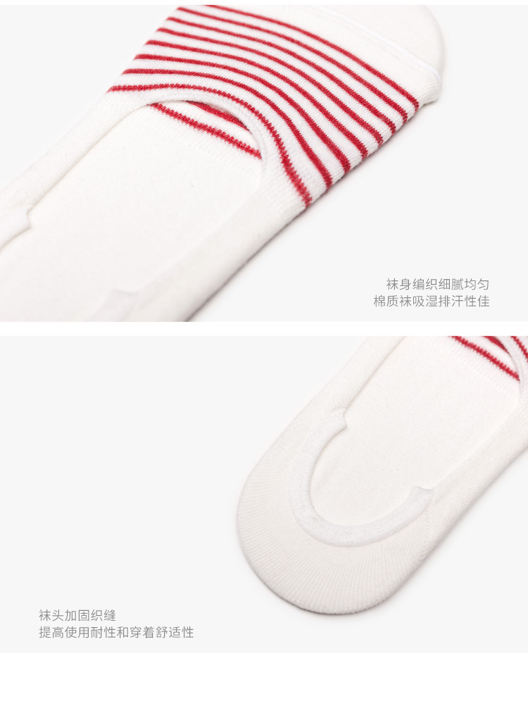 Mona vớ vớ nữ sọc nông vô hình mùa xuân và mùa thu vớ cotton mỏng vớ trơn trượt Hàn Quốc thể thao 3 đôi - Vớ bông tất bông xù cho bé