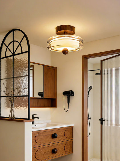 Corridor and Hallway Lights with a Vintage Style and High-End Feel, Glass Ceiling Lights for Entryway, 2026 New Model Balcony Zhongshan Lighting Fixtures