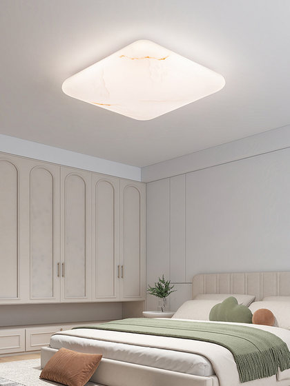 High-End Bedroom Lamp 2026 New Model with Faux Marble Shade, Eye-Protection Ceiling Light for Master Bedroom, Stylish Home Living Room Lamp