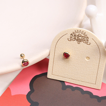 South Korea imported pure 10k14k gold earrings female earrings screws kgold ear bone nails peach heart earrings kgold
