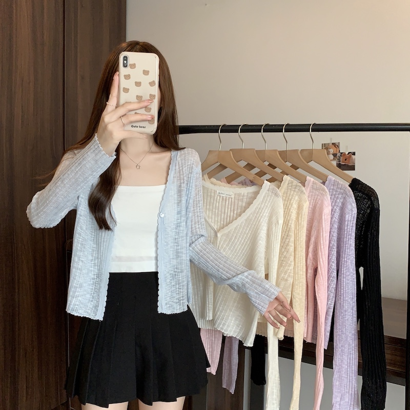 Plus-Size Ice Silk Sun-Protective Cardigan, Thin Style for Women, New Summer Shawl, Slip Dress Outerwear, Knitted Top Jacket