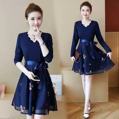 Large size belly dress age 2021 Spring and Autumn New Korean women's fat mm waist slim bottom skirt