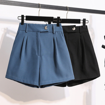 Plus-size womens fat mm pants slimming wide-leg pants womens summer new high-waist shorts 200 catties all-match hot pants trend