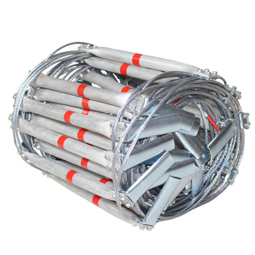 2021 aluminum alloy soft ladder Self-rescue fire rope ladder 5 meters portable type fire life-saving soft ladder coil wire ladder