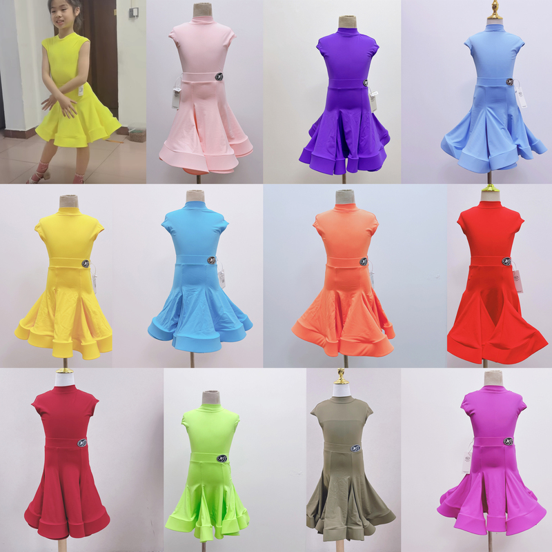 Girls' Latin Dance Pants, Children's Practice Clothes, Competition Performance Costumes, Girls' Children's Dance European Standard Short-Sleeved Uniforms Girls' Latin Dance Pants, Children's Practice Clothes, Competition Performance Costumes, Girls' Children's Dance European Standard Short-Sleeved Uniforms