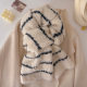 2025 new winter scarf for women, soft and waxy, high-end, wool striped knitted autumn and winter warm couple scarf