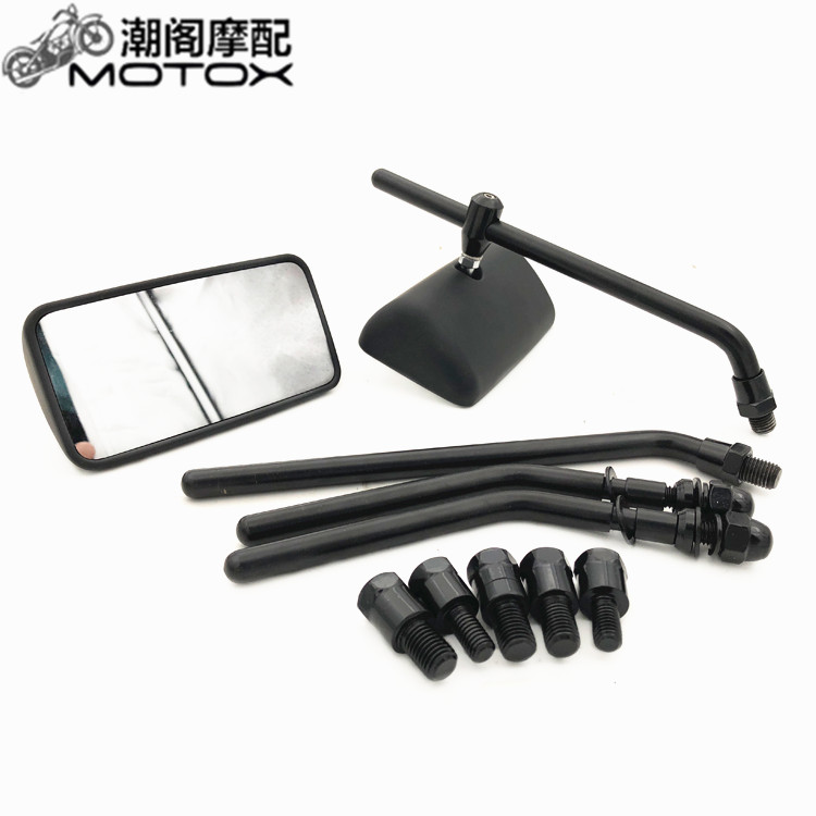 Đài Loan nhập khẩu Harley triumph đặc biệt xe máy retro sửa đổi hình vuông gương chiếu hậu hình thang gương gương lùn xe máy