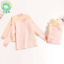 Small Green Dragon Children Pure Cotton Autumn Winter Thickened Warm Underwear Students Colorful Cotton Male And Female Single Blouse Blouse Cotton Sweatshirt