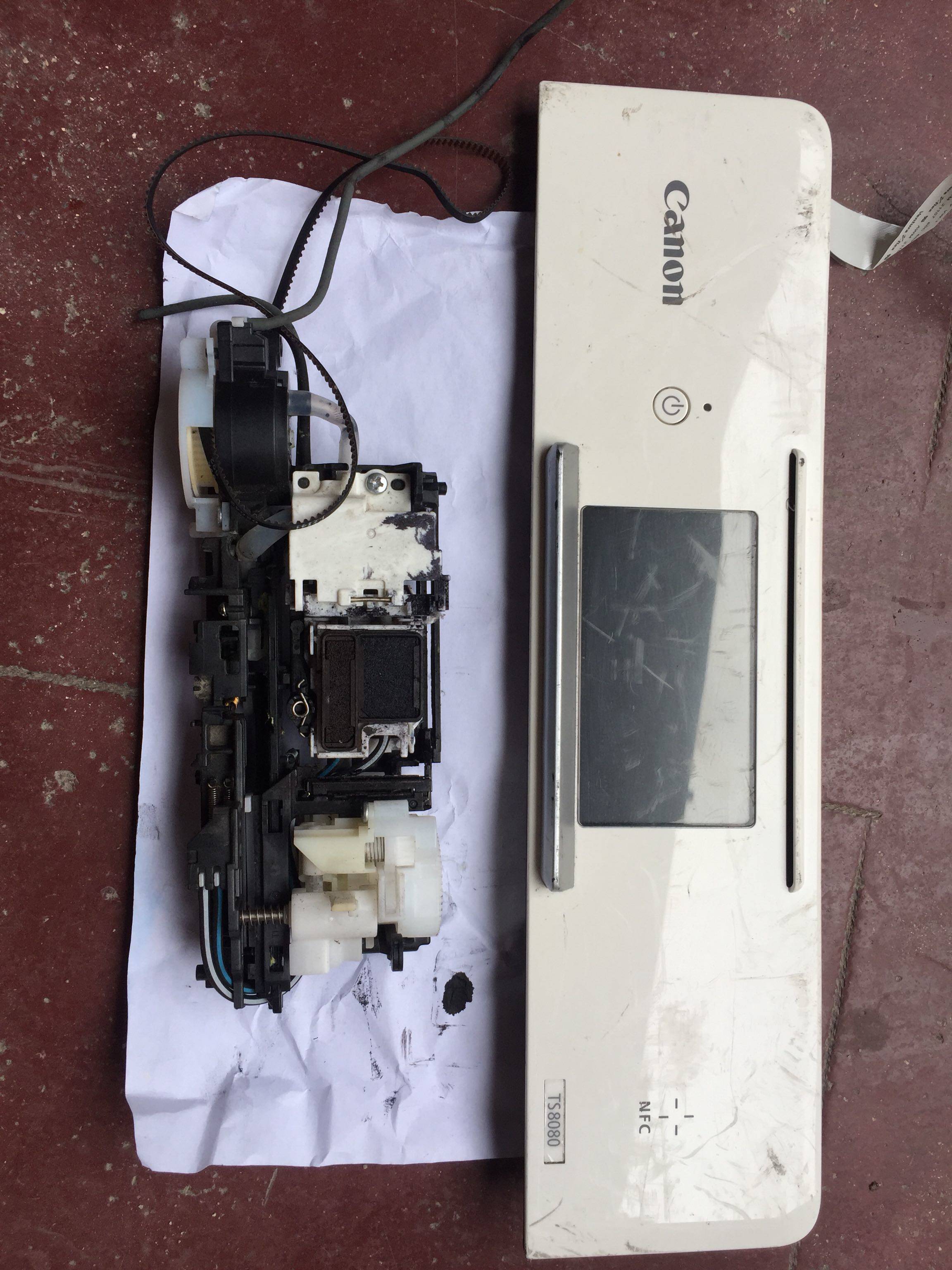 Canon TS8080 TS8180 control operation display LCD screen panel cleaning unit waste ink machine action power supply