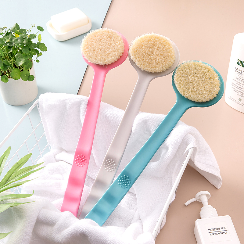 519 rubbing shower with a long handle soft hair bath brush rubbing bath and bath brush rubbing back massage with bath brush