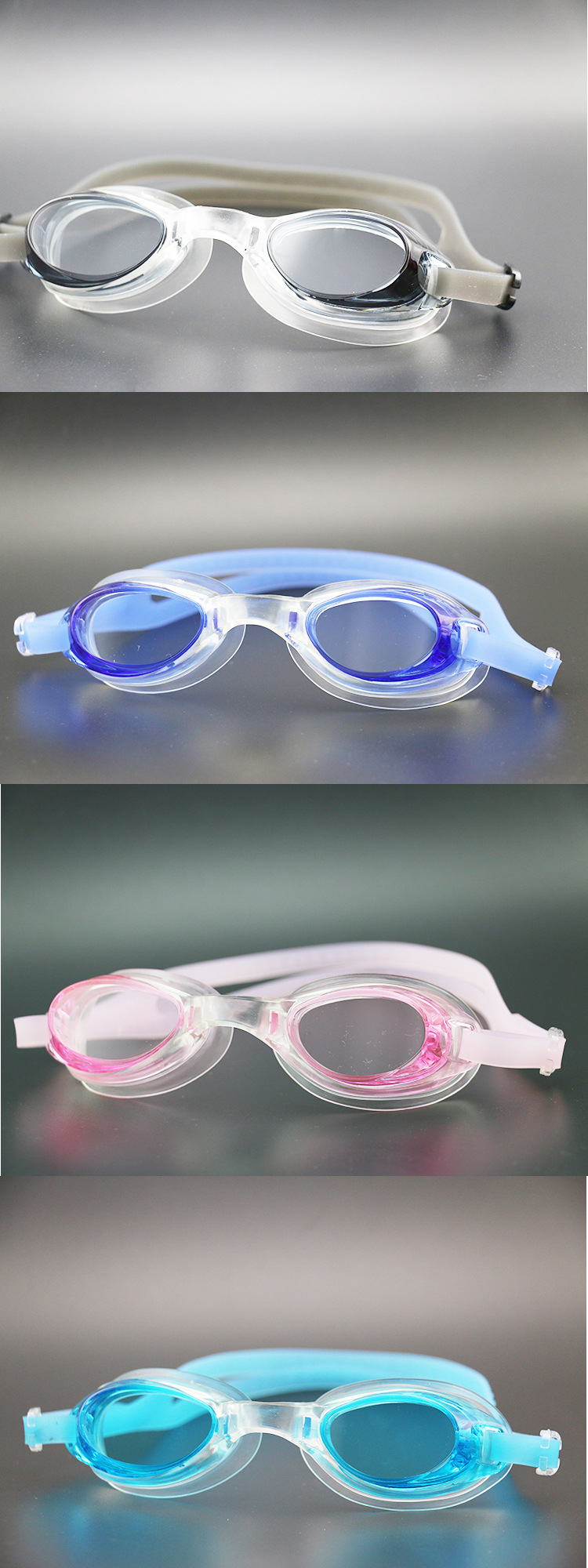Nhà máy trực tiếp dành cho người lớn HD kính chống ánh sáng hộp bơi kính PVC chất liệu gương silicon với kính bơi kính bơi người lớn