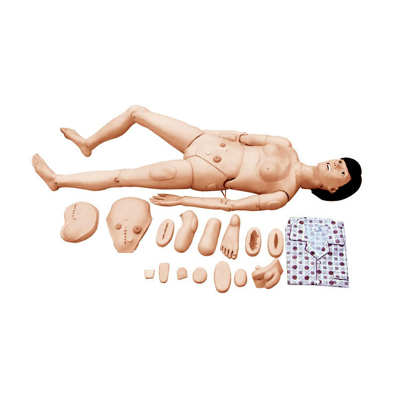 高级全功能护理训练模拟人（女性）四大穿刺导尿插胃管模型