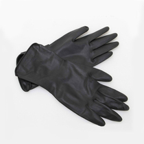 Thickened non-slip dyed black gloves Latex elastic perm baking oil Long-term durable barber shop hand guard Waterproof non-slip