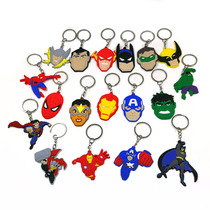 Superhero cartoon anime keychain car key pendant male key ring schoolbag hanging jewelry creative gift