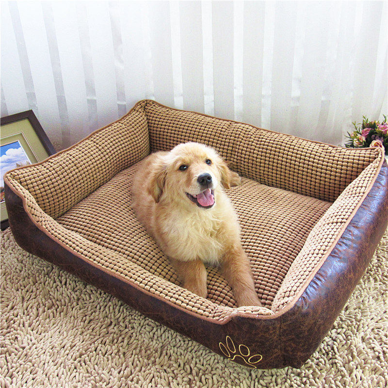 Removable and washable dog kennel waterproof and moisture-proof corn wool pet bed medium and large dog bed golden retriever autumn and winter mat
