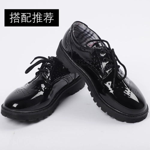 Детские туфли для кожаной обуви для мальчиков для черной кожи для детского сада, детское пианино