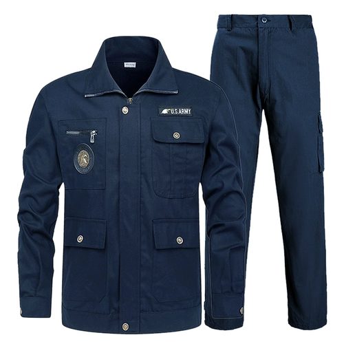 Мужской хлопковый зимний демисезонный комплект для работы, рабочая одежда, защита от ожогов