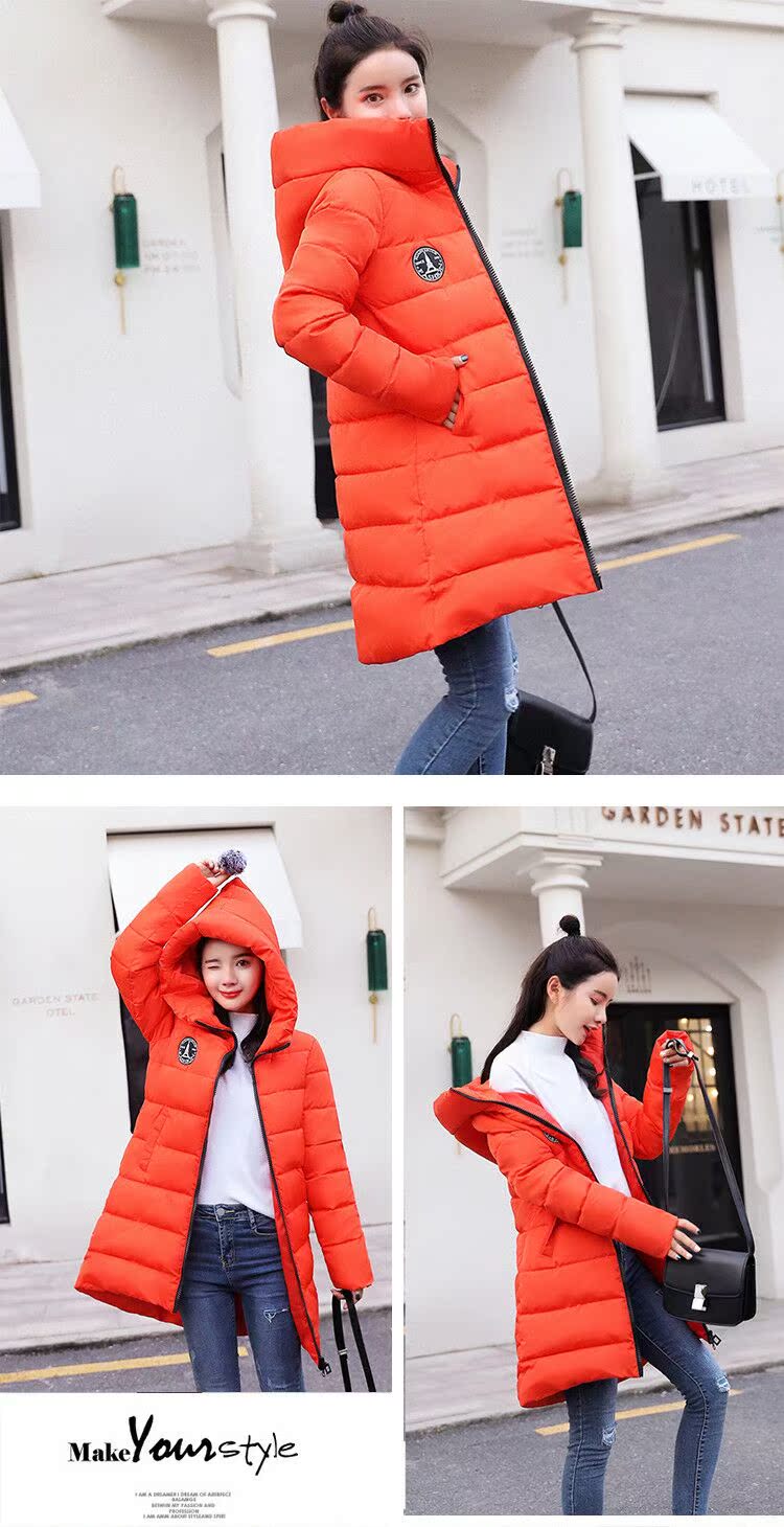 Áo cotton nữ dài 2018 mới cho học sinh mùa đông Áo khoác giản dị Hàn Quốc quần áo cotton mỏng dày các mẫu áo phao nữ đẹp