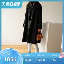 Korean version of the double-sided coat womens long 2020 autumn and winter new wool coat wool coat Hepburn style high-end