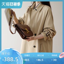 Spring fashion windbreaker womens long British wind coat womens fashion Korean loose temperament autumn long F596
