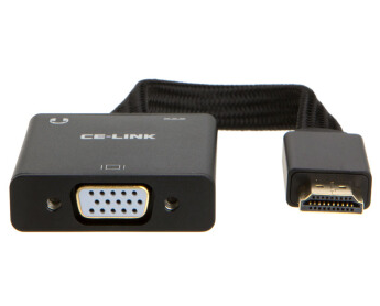 CE-LINK 1893 HDMI to VGA wire converter with audio power interface HD video converter