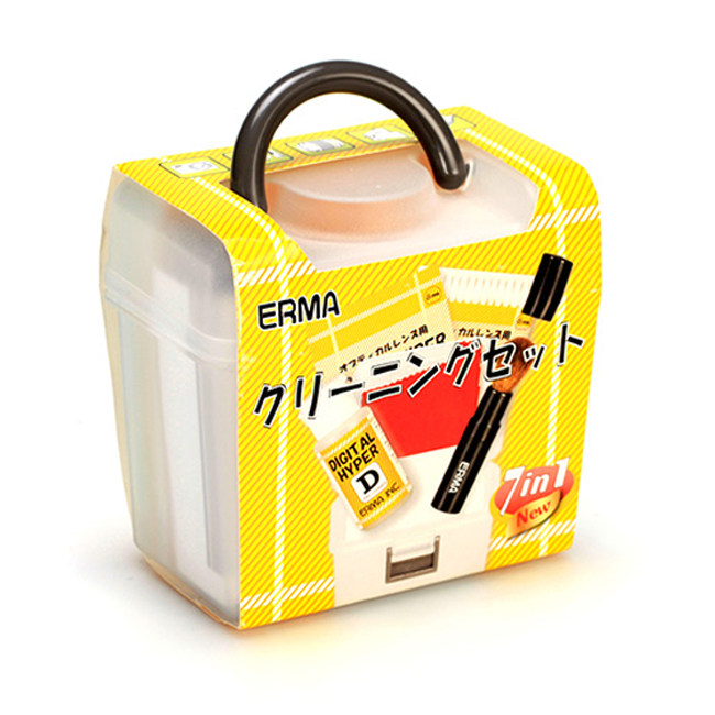ERMA Japan Ehrma Clean sets 7 Hop 1 lens Water Ultrafine Fiber Cloth Lens Brushed Cotton Stick, etc.