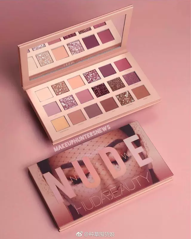 Tóc thứ hai! Huda beauty2018 bóng mắt mới Khay phấn mắt màu nude mới