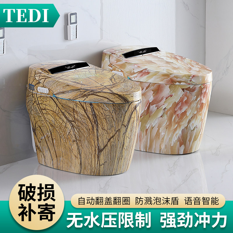 New colour intelligent toilet integrated fully automatic anhydrous pressure limit remote control electric voice toilet