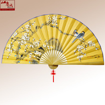 Shanyue new hand-painted fan dark fragrance ancient folding fan decoration craft fan Chinese wind fan enterprise custom retro