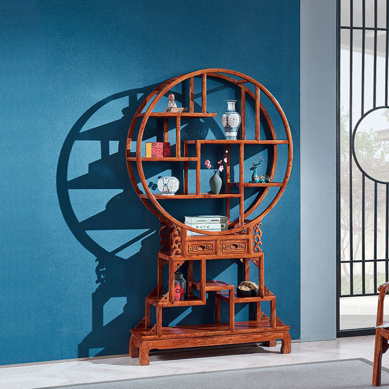 Mahogany furniture, rosewood, hedgehog, red sandalwood, small sun, ancient frame, solid wood, Chinese-style partition, antique Duobao Pavilion