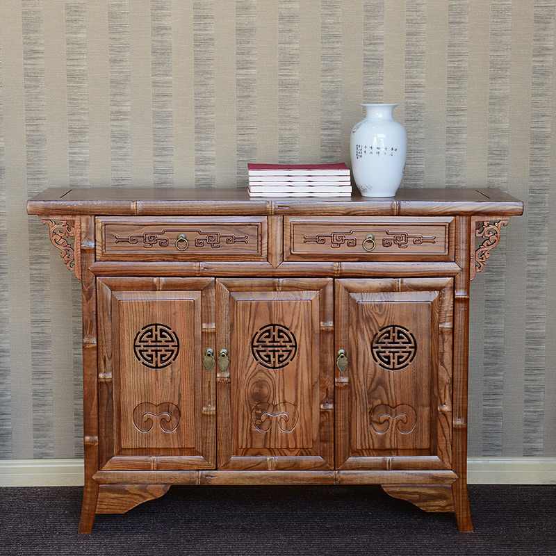 Yijiah Tribe Solid Wood Locker South Yu Wood Shoes Cabinet Living Cabinet GD-177